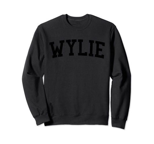 Wylie Tx Distressed Black Varsity Sweatshirt - Streetwear Style Men Women - T-Shirt, Sweatshirt, Hoodie