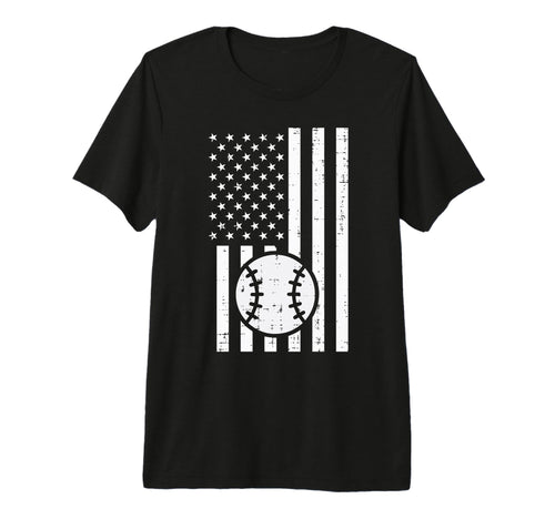 White Flag Baseball Patriotic Coach T-Shirt - Custom Art Print Men Women - T-Shirt, Sweatshirt, Hoodie