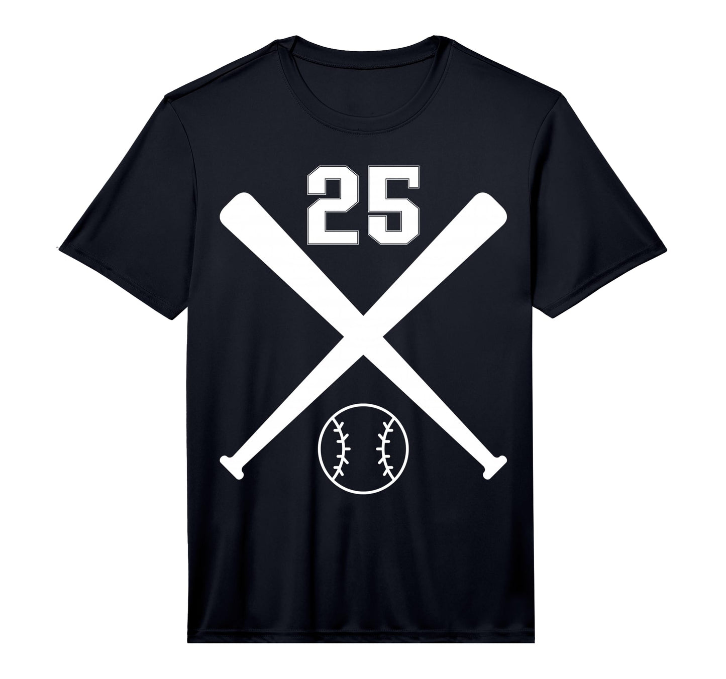 Baseball Softball Number 25 Performance T-Shirt - Streetwear Style Unisex - T-Shirt, Sweatshirt, Hoodie
