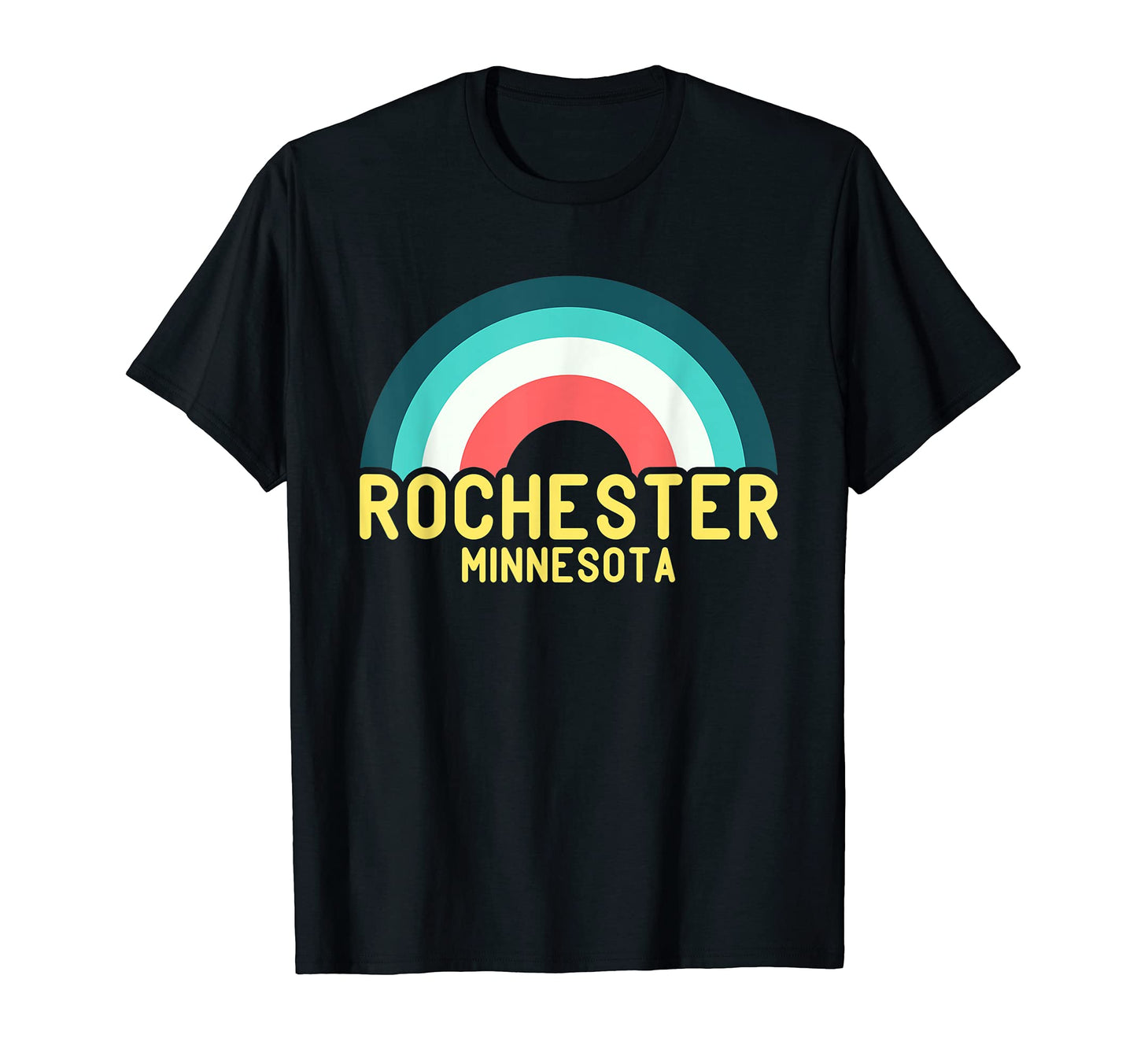 Rochester Minnesota Rainbow T-Shirt - Graphic Print for Adults - T-Shirt, Sweatshirt, Hoodie