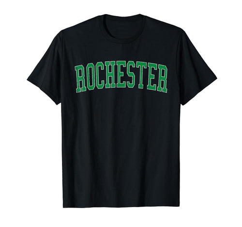 Rochester Nh Distressed Green Varsity T-Shirt - Novelty Apparel Unisex - T-Shirt, Sweatshirt, Hoodie