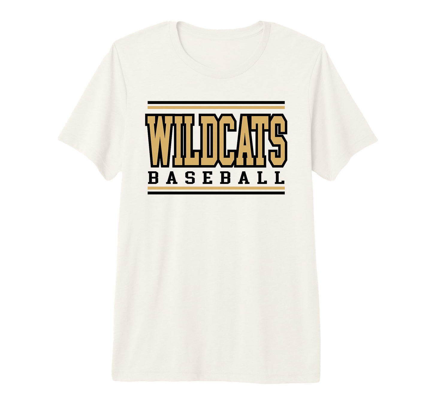 Wildcats Baseball Mom Game Day Gold T-Shirt - Streetwear Style Men Women - T-Shirt, Sweatshirt, Hoodie