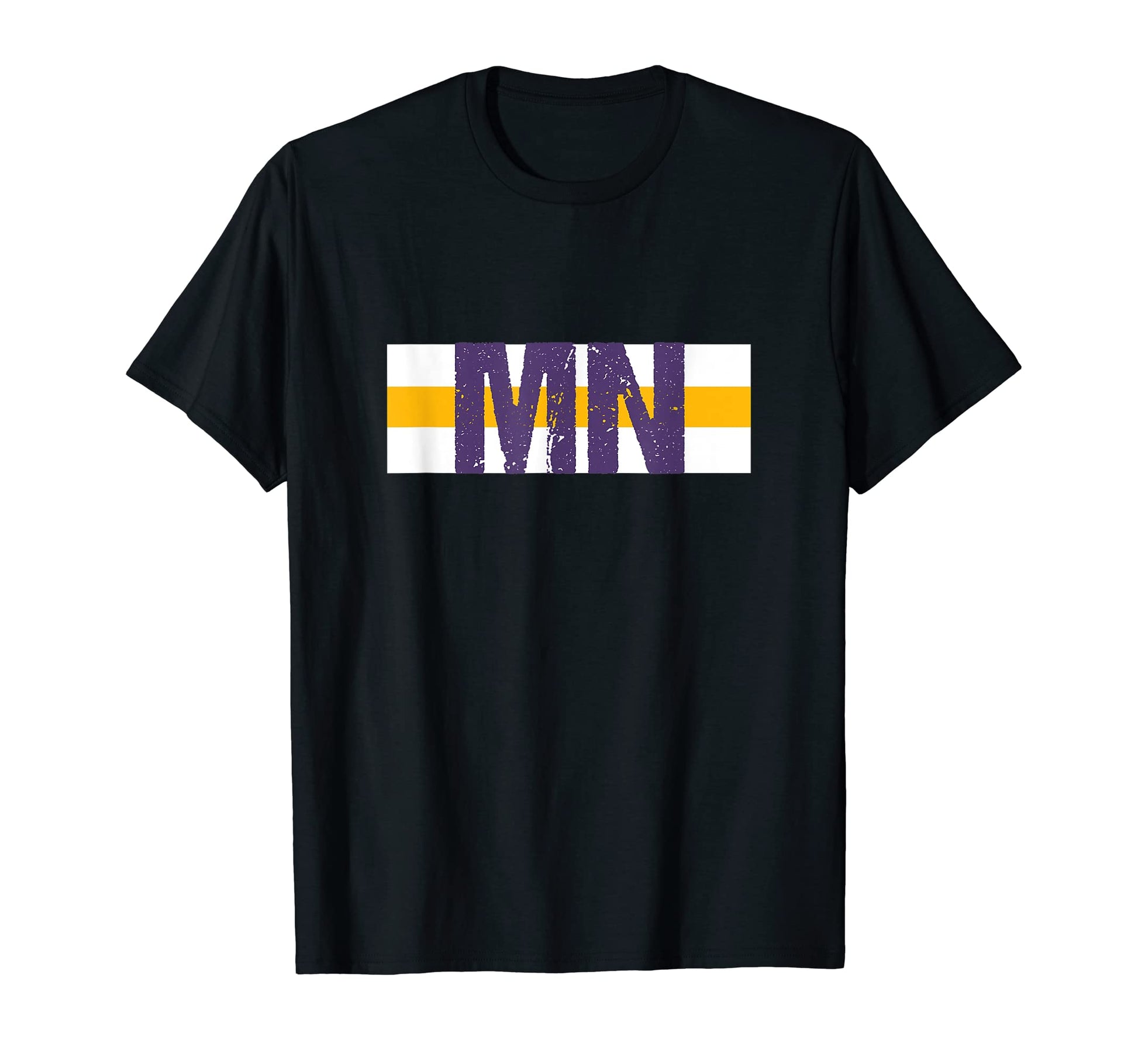 Minnesota Purple Yellow Striped Mn T-Shirt - Unique Graphic for Adults - T-Shirt, Sweatshirt, Hoodie