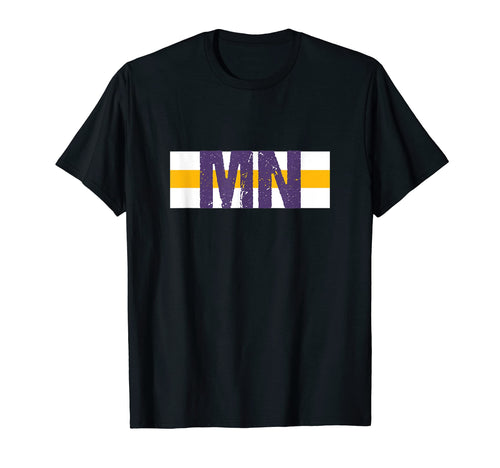 Minnesota Purple Yellow Striped Mn T-Shirt - Unique Graphic for Adults - T-Shirt, Sweatshirt, Hoodie