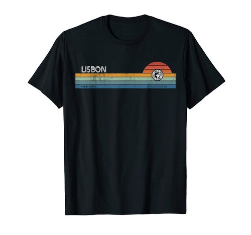 Lisbon Portugal Sunset Rainbow T-Shirt - Casual Everyday Wear Men Women - T-Shirt, Sweatshirt, Hoodie