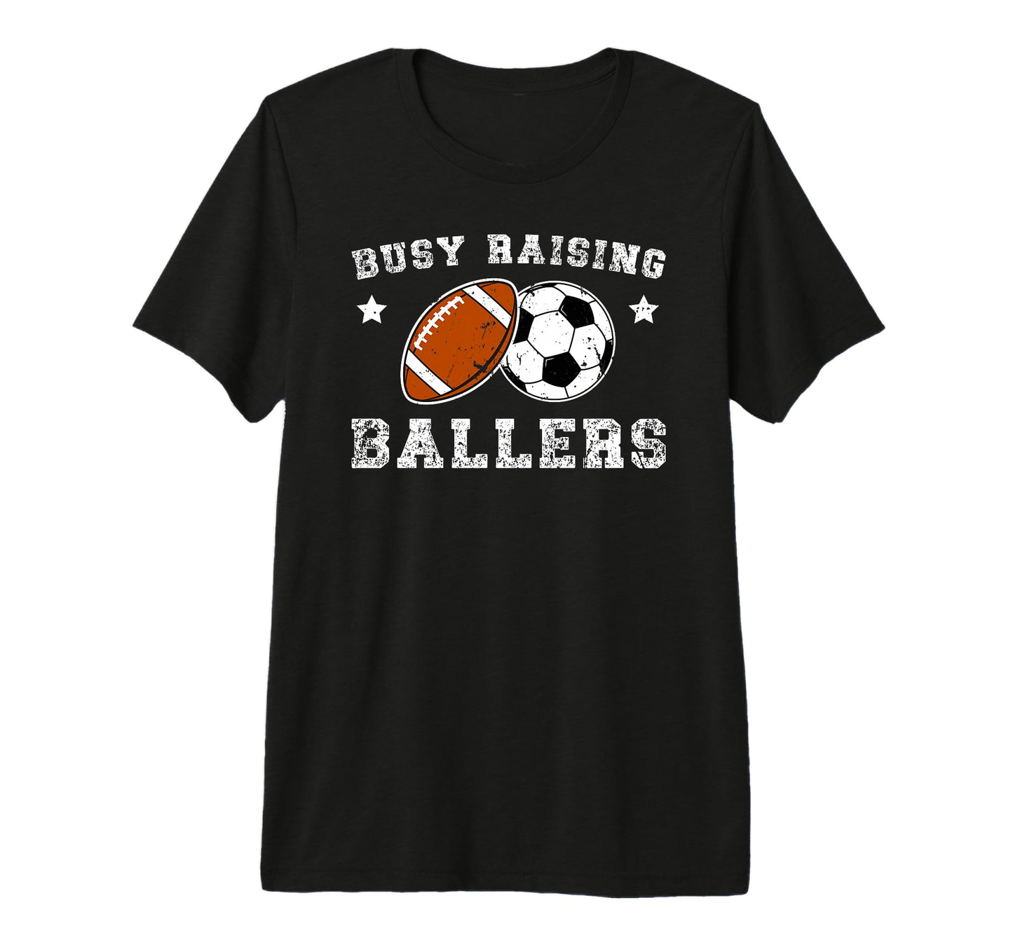 Mens Busy Raising Ballers Football T-Shirt - Custom Art Print for Adults - T-Shirt, Sweatshirt, Hoodie