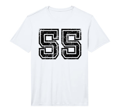 Number 55 Black Sports Team Varsity T-Shirt - Novelty Apparel Men Women - T-Shirt, Sweatshirt, Hoodie