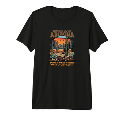 Rough Rock Arizona Desert Sunset T-Shirt - Fun Novelty Design Men Women - T-Shirt, Sweatshirt, Hoodie