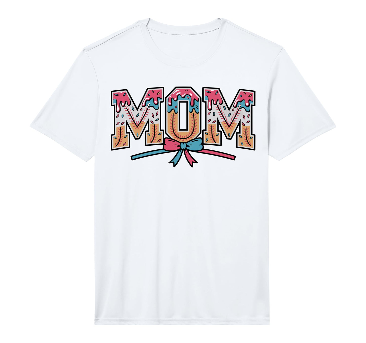 Mens Baseball Mom Coquette Bow Mommy T-Shirt - Novelty Apparel Men Women - T-Shirt, Sweatshirt, Hoodie