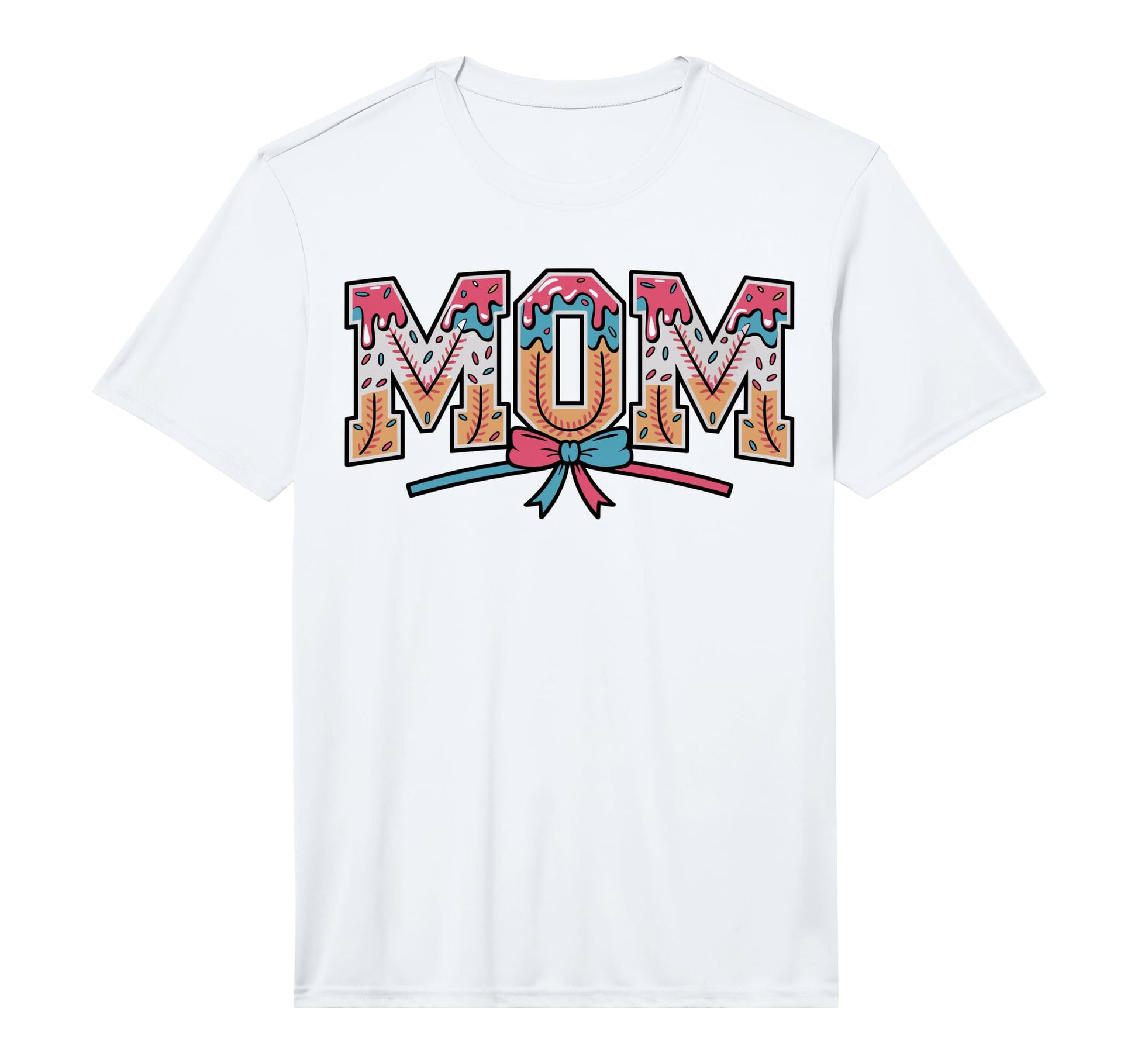 Mens Baseball Mom Coquette Bow Mommy T-Shirt - Novelty Apparel Men Women - T-Shirt, Sweatshirt, Hoodie