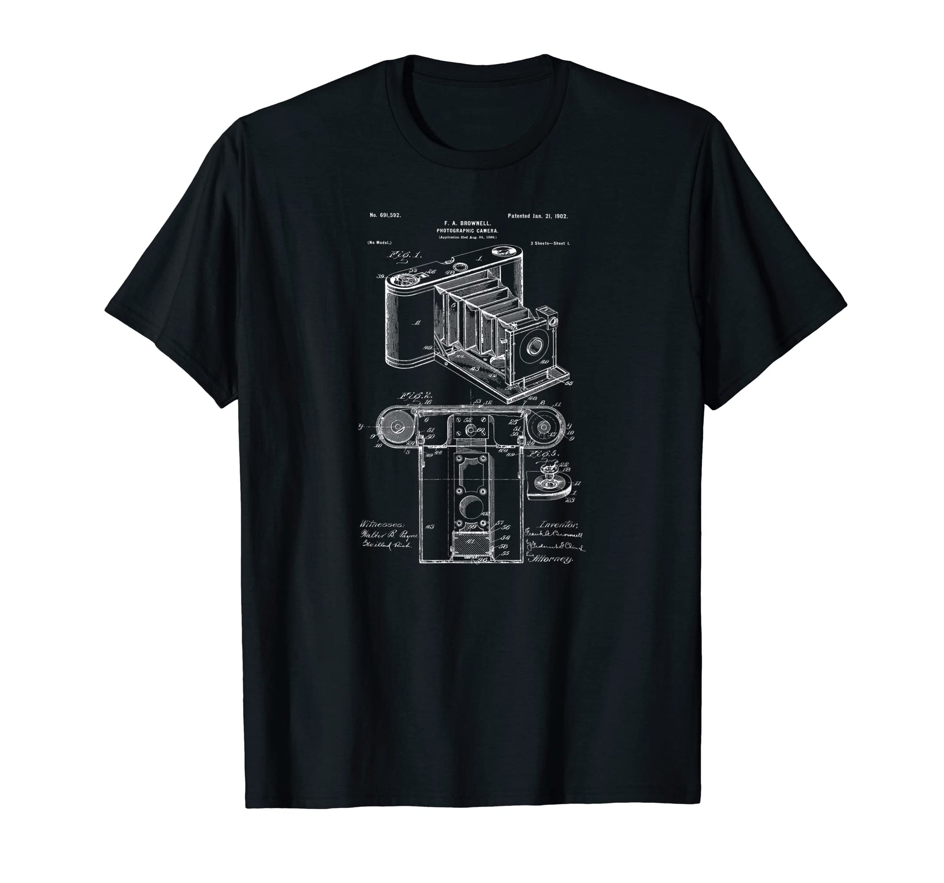Patent 1902 Camera Photographer Gift T-Shirt - Streetwear Style Men Women - T-Shirt, Sweatshirt, Hoodie