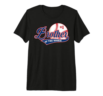 Brother Rookie 1St Birthday Baseball T-Shirt - Minimalist Print Men Women - T-Shirt, Sweatshirt, Hoodie