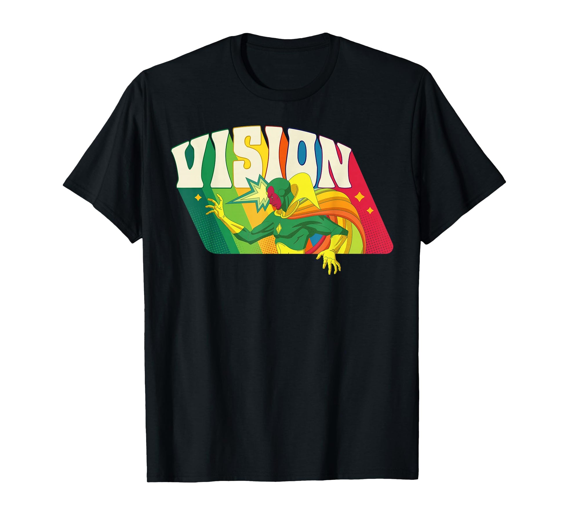 Marvel Avengers Vision Solar Gem Rainbow T-Shirt - Custom Art Print Unisex - T-Shirt, Sweatshirt, Hoodie