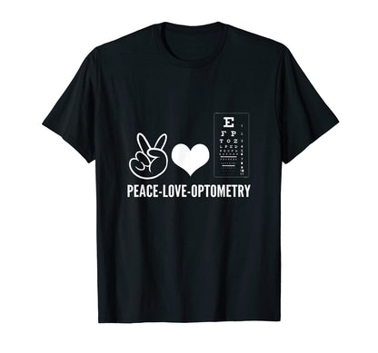 Peace Love Optometry Tonometer Sweatshirt - Unique Graphic for Adults - T-Shirt, Sweatshirt, Hoodie