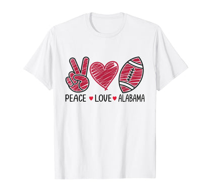 Peace Love Alabama T-Shirt - Custom Art Print for Adults - T-Shirt, Sweatshirt, Hoodie
