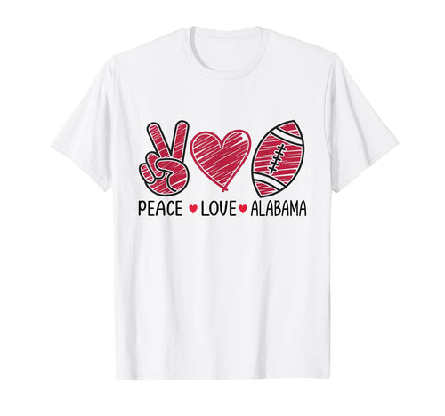 Peace Love Alabama T-Shirt - Custom Art Print for Adults - T-Shirt, Sweatshirt, Hoodie
