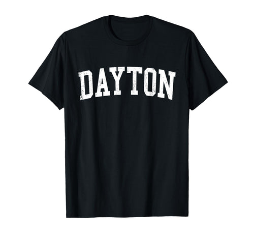 Dayton Oh Distressed White Varsity T-Shirt - Trendy Graphic Men Women - T-Shirt, Sweatshirt, Hoodie