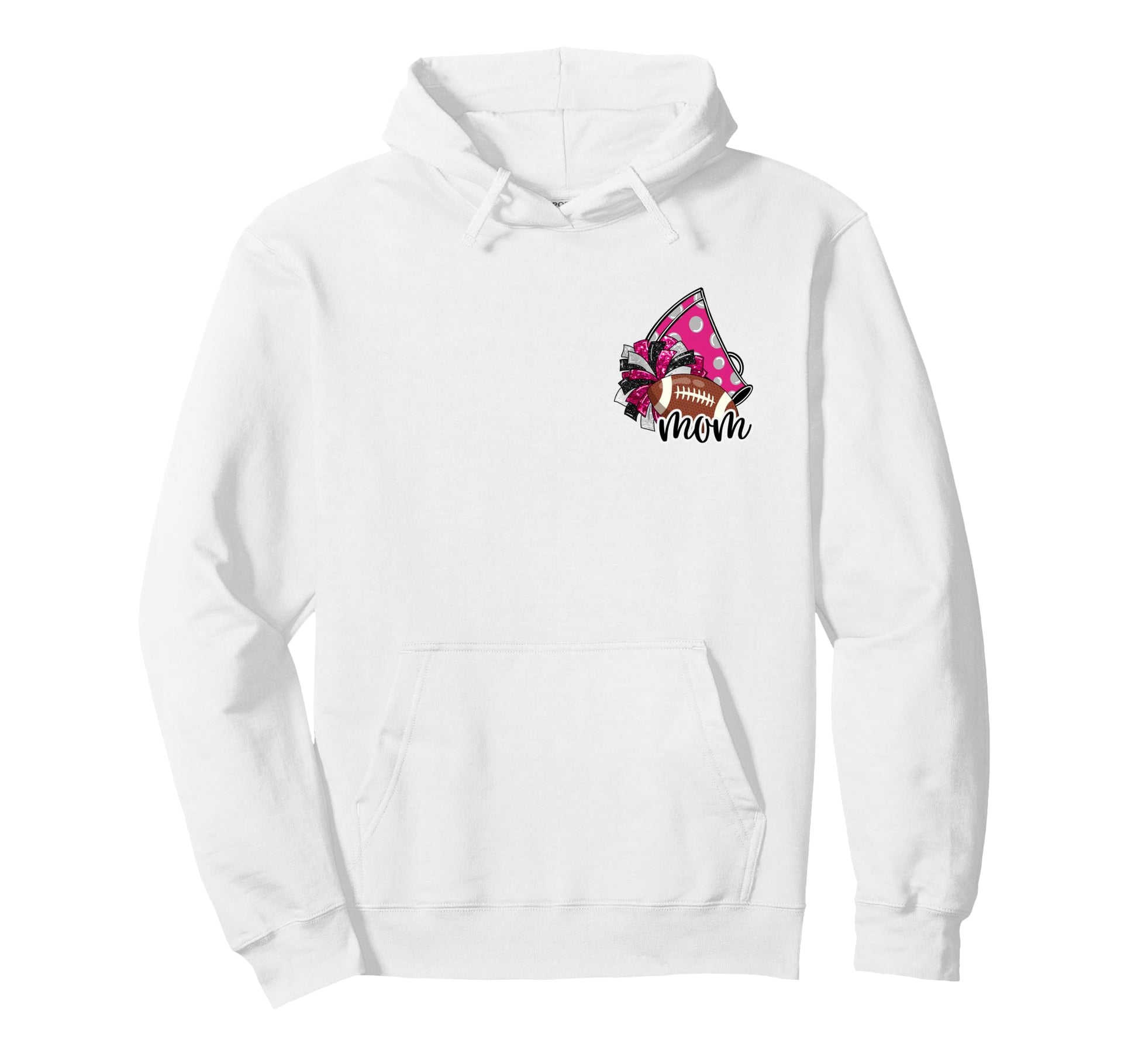 Cheerleader Mom Game Day Cheer Front Hoodie - Minimalist Print Men Women - T-Shirt, Sweatshirt, Hoodie