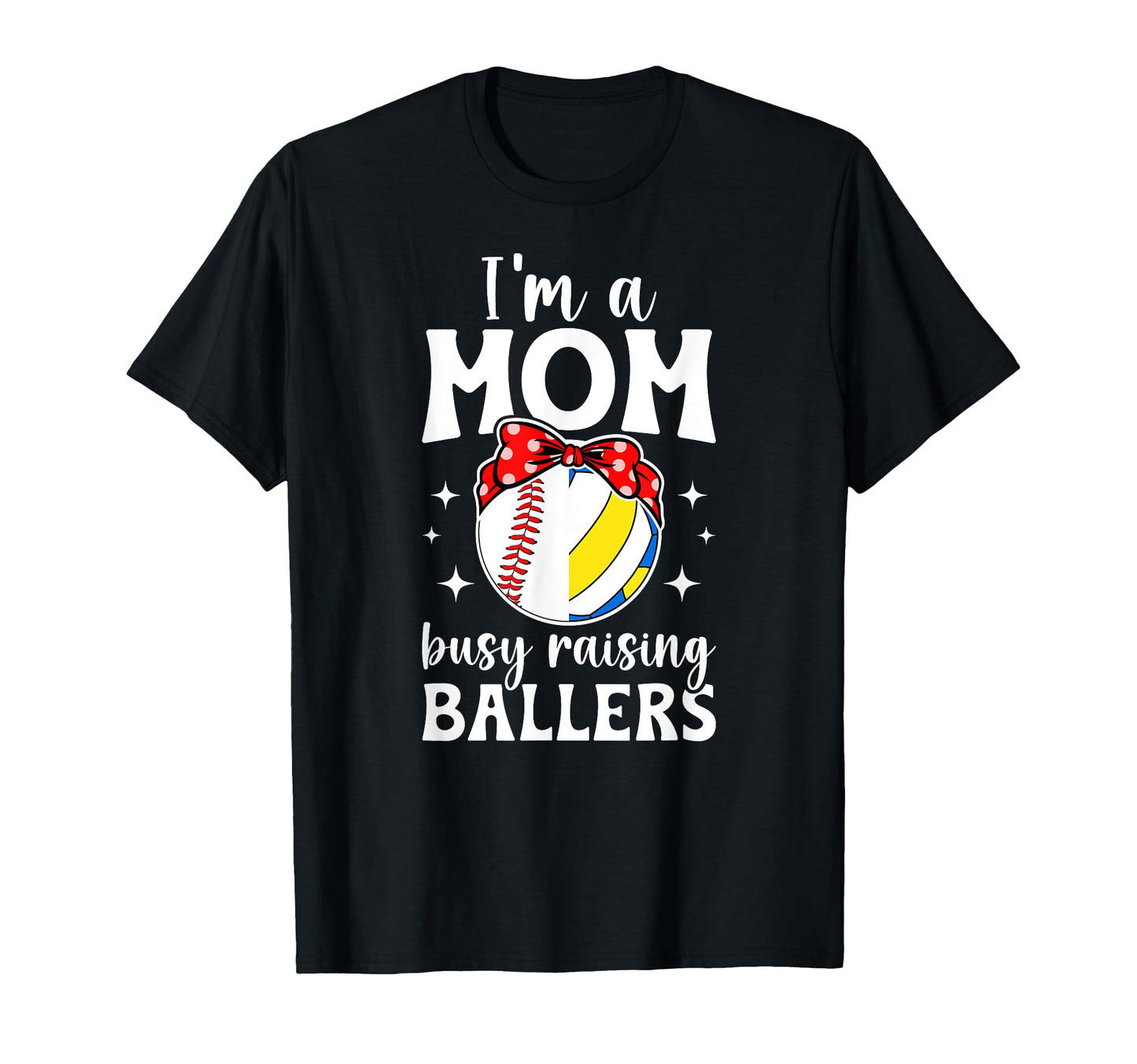 Im Mom Busy Raising Ballers Baseball T-Shirt - Custom Art Print Men Women - T-Shirt, Sweatshirt, Hoodie