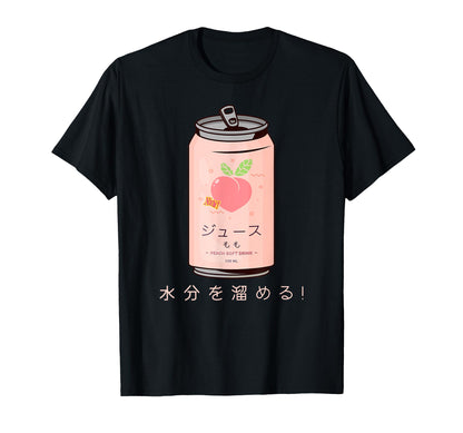Japanese Peach Soft Drink Aesthetic T-Shirt - Graphic Print for Adults - T-Shirt, Sweatshirt, Hoodie
