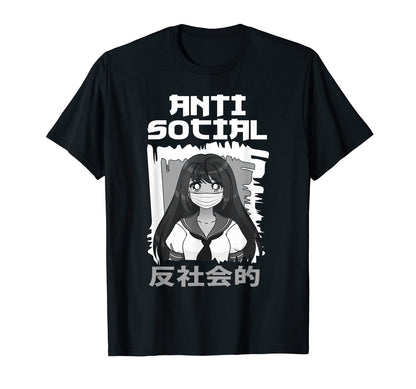 Anti Social Outfit Japanese Aesthetic T-Shirt - Streetwear Style Unisex - T-Shirt, Sweatshirt, Hoodie