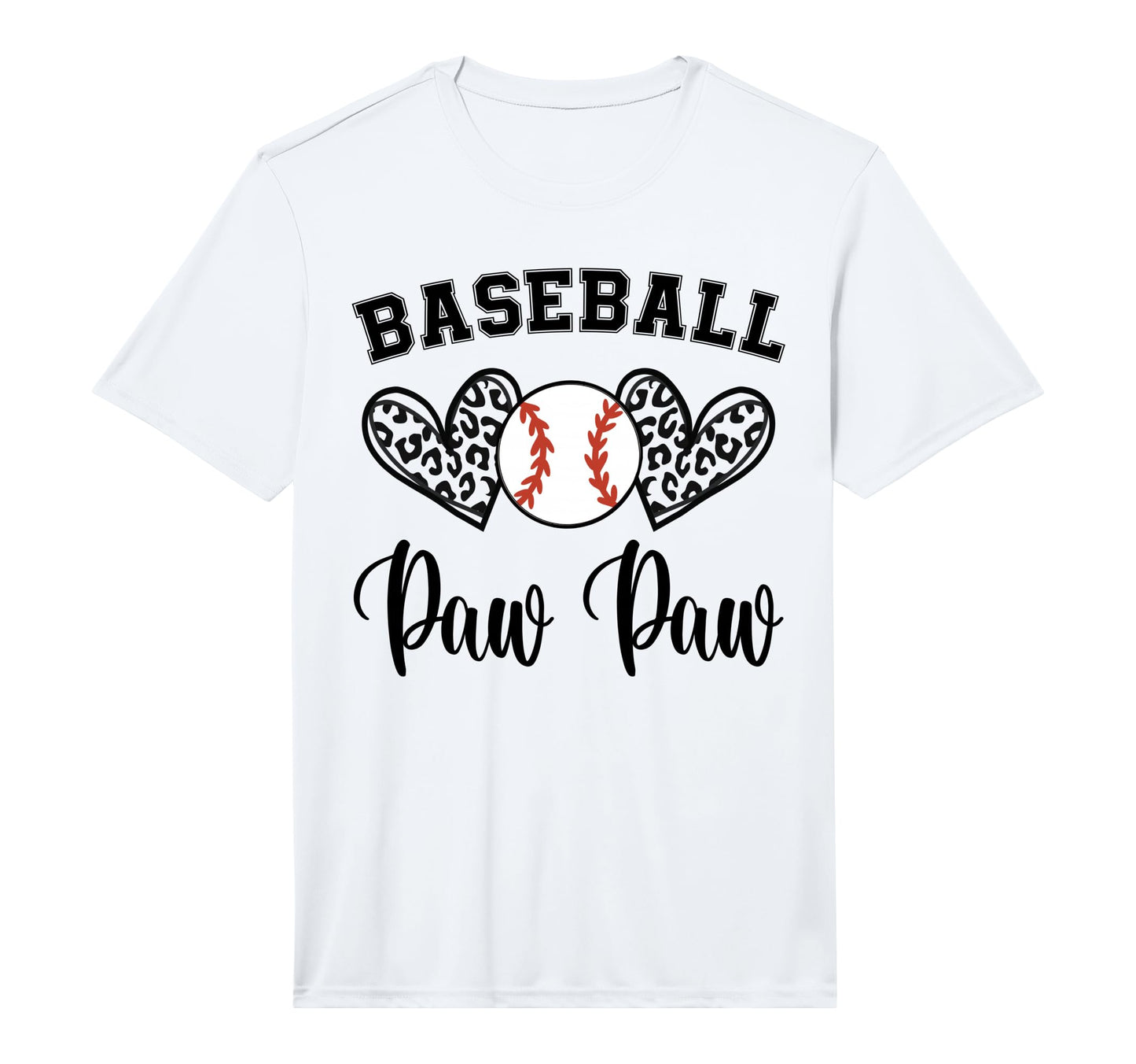 Mens Baseball Paw Paw Leopard Funny T-Shirt - Unique Graphic Unisex - T-Shirt, Sweatshirt, Hoodie