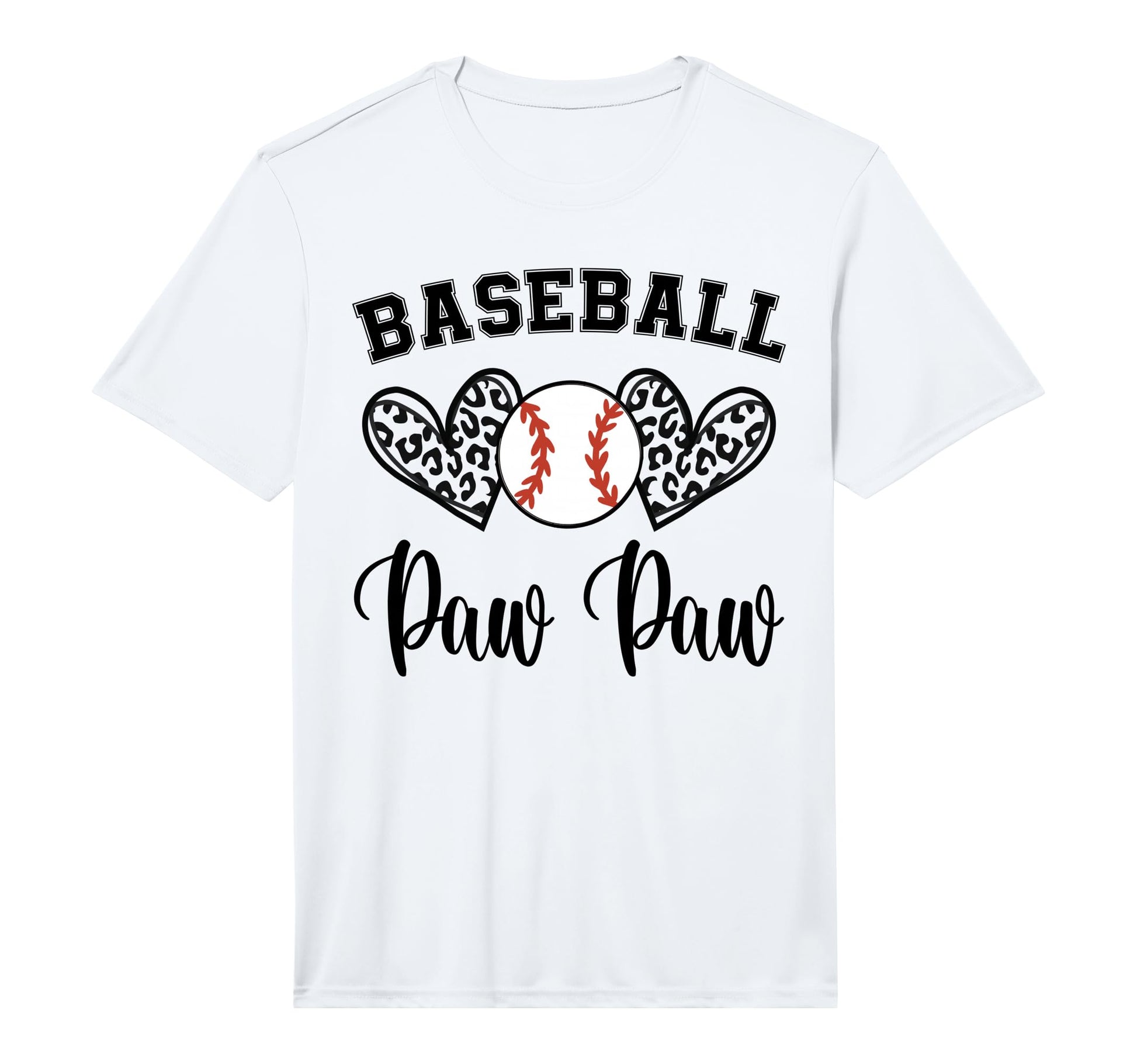 Mens Baseball Paw Paw Leopard Funny T-Shirt - Unique Graphic Unisex - T-Shirt, Sweatshirt, Hoodie