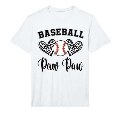 Mens Baseball Paw Paw Leopard Funny T-Shirt - Unique Graphic Unisex - T-Shirt, Sweatshirt, Hoodie