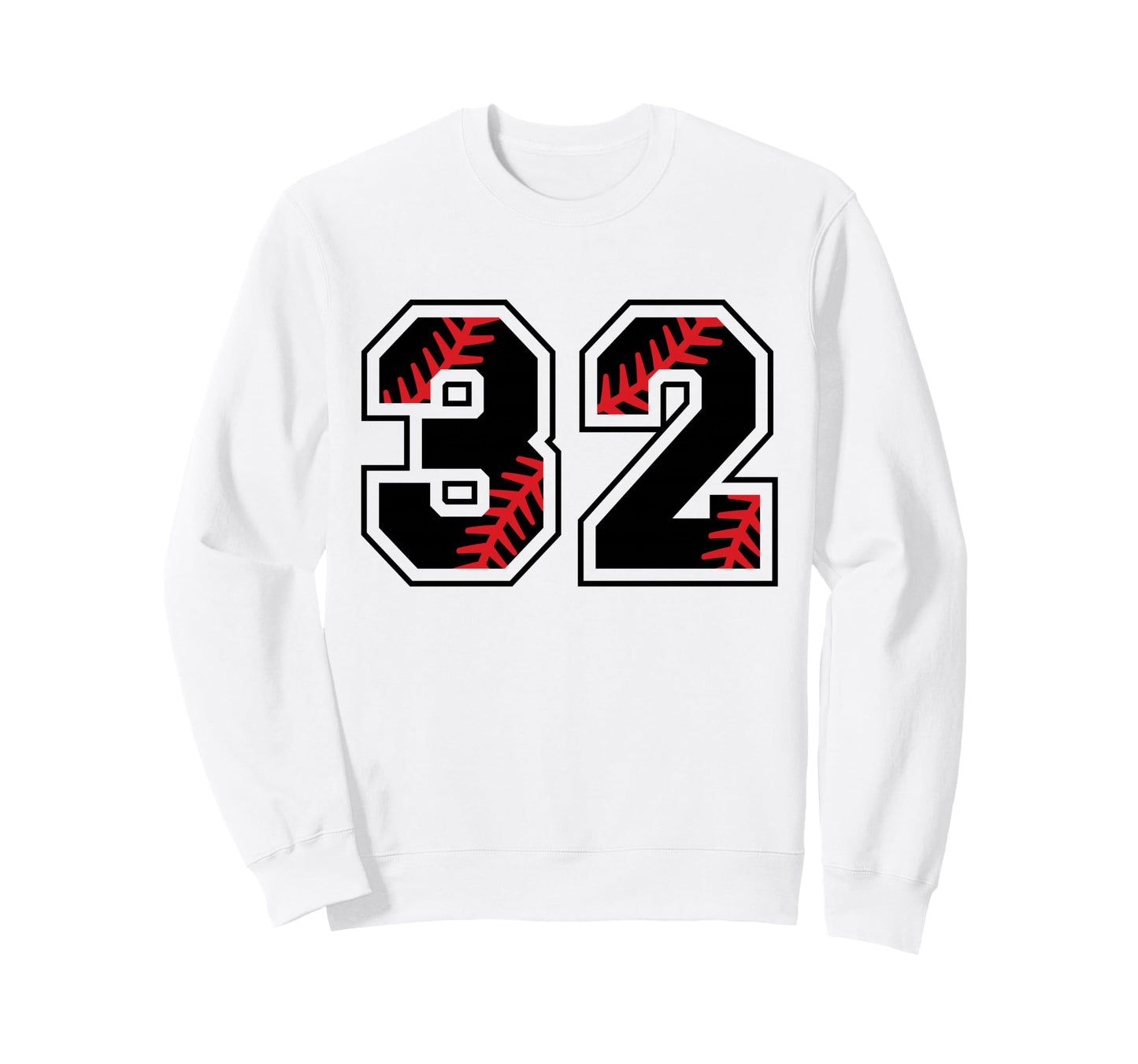 Baseball Number 32 Sweatshirt - Unique Graphic Unisex - T-Shirt, Sweatshirt, Hoodie