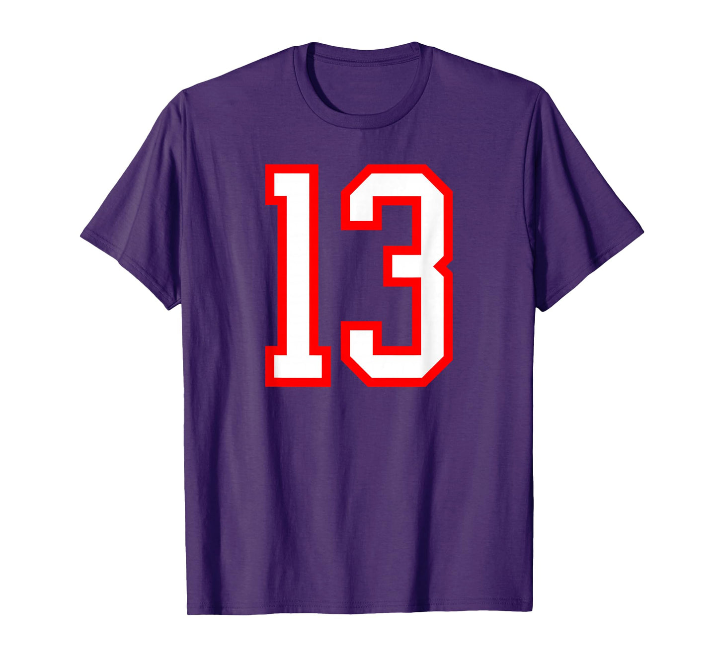 White Red Sports Team Number 13 T-Shirt - Trendy Graphic Unisex - T-Shirt, Sweatshirt, Hoodie