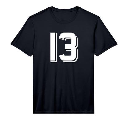 Number 13 Sports Team White Number T-Shirt - Custom Art Print Unisex - T-Shirt, Sweatshirt, Hoodie
