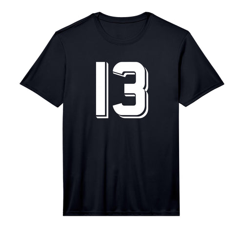 Number 13 Sports Team White Number T-Shirt - Custom Art Print Unisex - T-Shirt, Sweatshirt, Hoodie