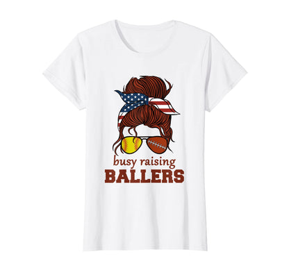 Womens Softball And Football Mom Usa T-Shirt - Minimalist Print for Adults - T-Shirt, Sweatshirt, Hoodie