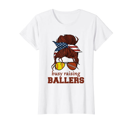 Womens Softball And Football Mom Usa T-Shirt - Minimalist Print for Adults - T-Shirt, Sweatshirt, Hoodie