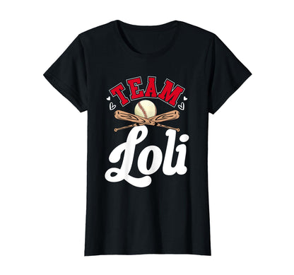 Team Loli Mothers Day Baseball Softball T-Shirt - Minimalist Print Unisex - T-Shirt, Sweatshirt, Hoodie