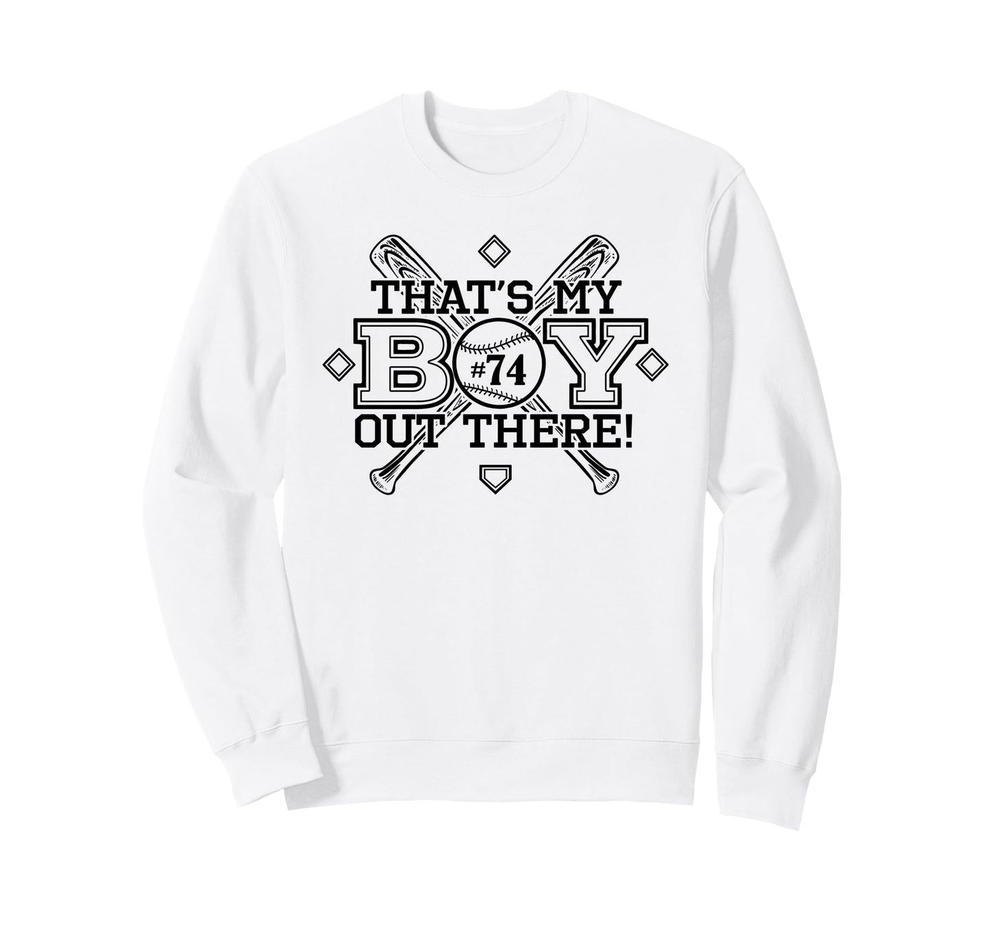 Baseball Mom Dad Thats My Proud Sweatshirt - Unique Graphic for Adults - T-Shirt, Sweatshirt, Hoodie