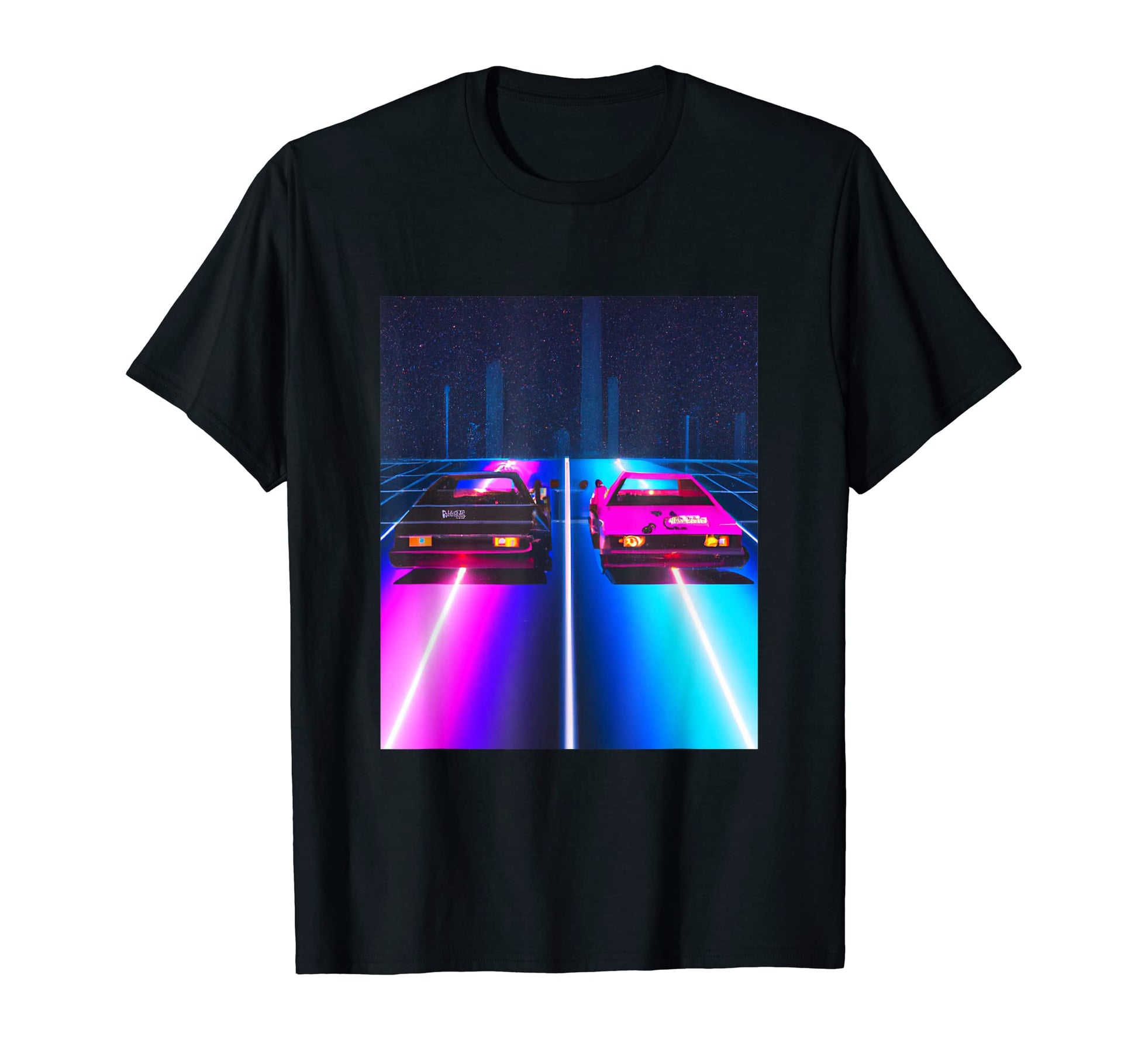 Vaporwave Car Synthwave City T-Shirt - Streetwear Style for Adults - T-Shirt, Sweatshirt, Hoodie