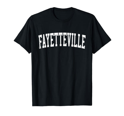 Fayetteville Ar Distressed White T-Shirt - Custom Art Print Men Women - T-Shirt, Sweatshirt, Hoodie