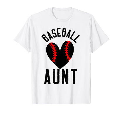 Baseball Aunt Family Matching Aunt T-Shirt - Novelty Apparel Unisex - T-Shirt, Sweatshirt, Hoodie
