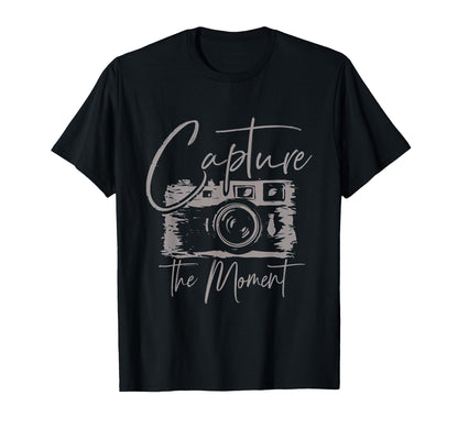 Capture Moment Camera Photography T-Shirt - Casual Everyday Wear Unisex - T-Shirt, Sweatshirt, Hoodie