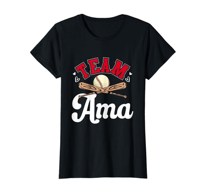 Team Ama Mothers Day Baseball Softball T-Shirt - Trendy Graphic for Adults - T-Shirt, Sweatshirt, Hoodie