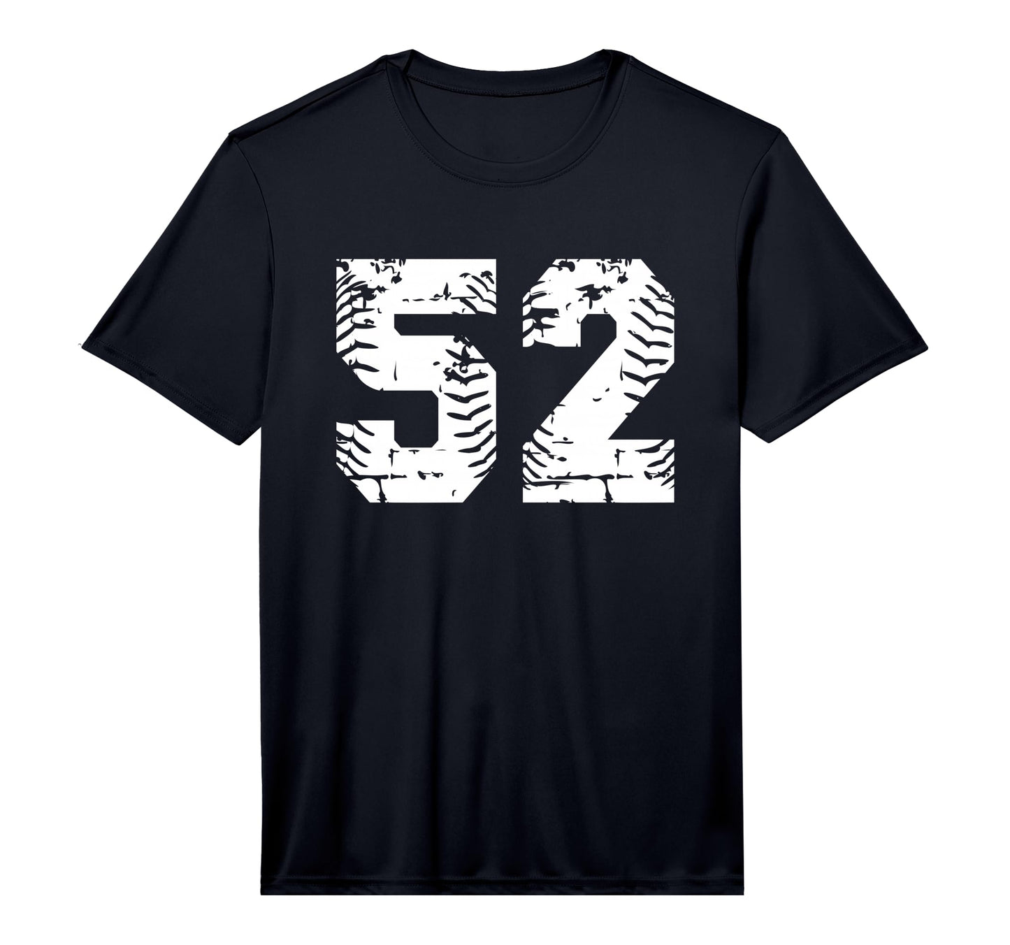 Number 52 Softball Baseball Number T-Shirt - Custom Art Print for Adults - T-Shirt, Sweatshirt, Hoodie
