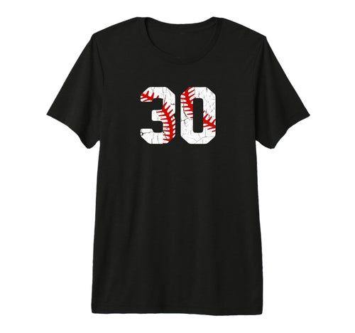 Baseball Player Jersey Number 30 30 T-Shirt - Casual Everyday Wear Unisex - T-Shirt, Sweatshirt, Hoodie