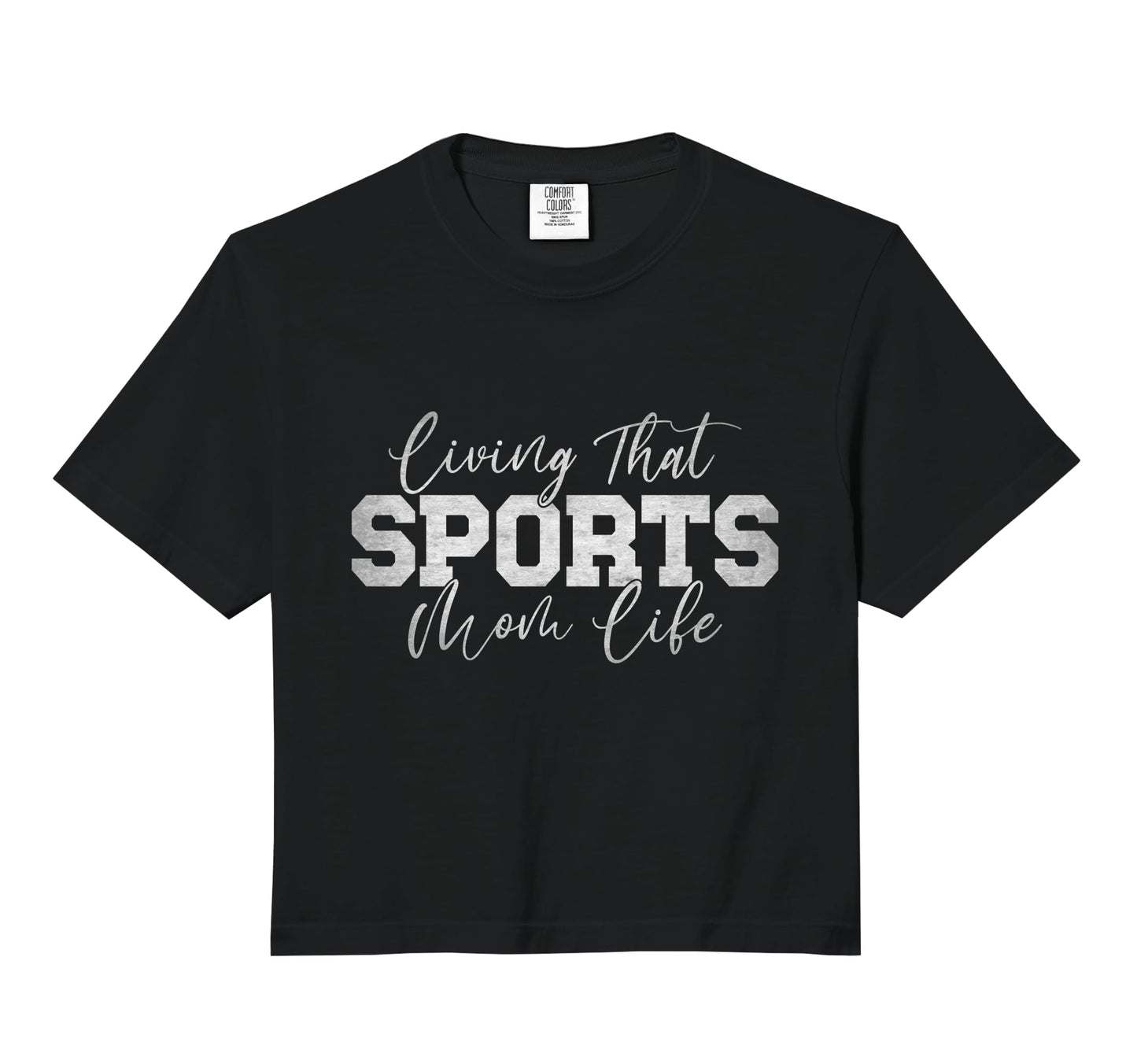 Living That Sports Mom Life Sports Sweatshirt - Graphic Print for Adults - T-Shirt, Sweatshirt, Hoodie
