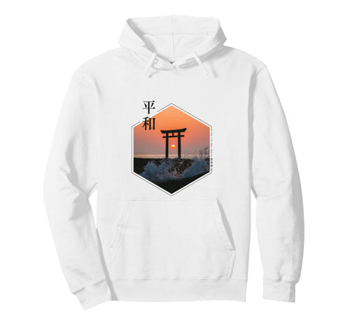 Japanese Torii Gate Japan Sunset Hoodie - Graphic Print for Adults - T-Shirt, Sweatshirt, Hoodie