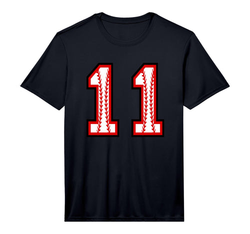 Number 11 Baseball Varsity Number T-Shirt - Graphic Print Men Women - T-Shirt, Sweatshirt, Hoodie