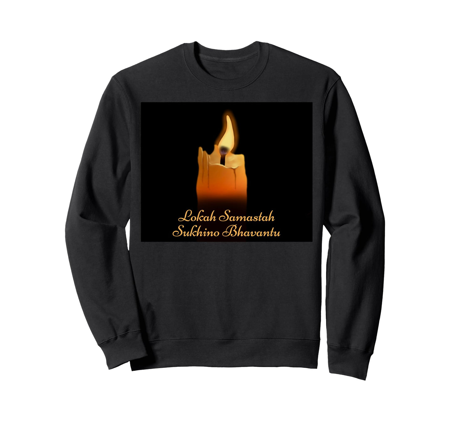 Lokah Samastah Sukhino Bhavantu Sweatshirt - Aesthetic Graphic for Adults - T-Shirt, Sweatshirt, Hoodie