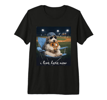Funny Baseball Mom Sheepdog I Live Here T-Shirt - Novelty Apparel Unisex - T-Shirt, Sweatshirt, Hoodie