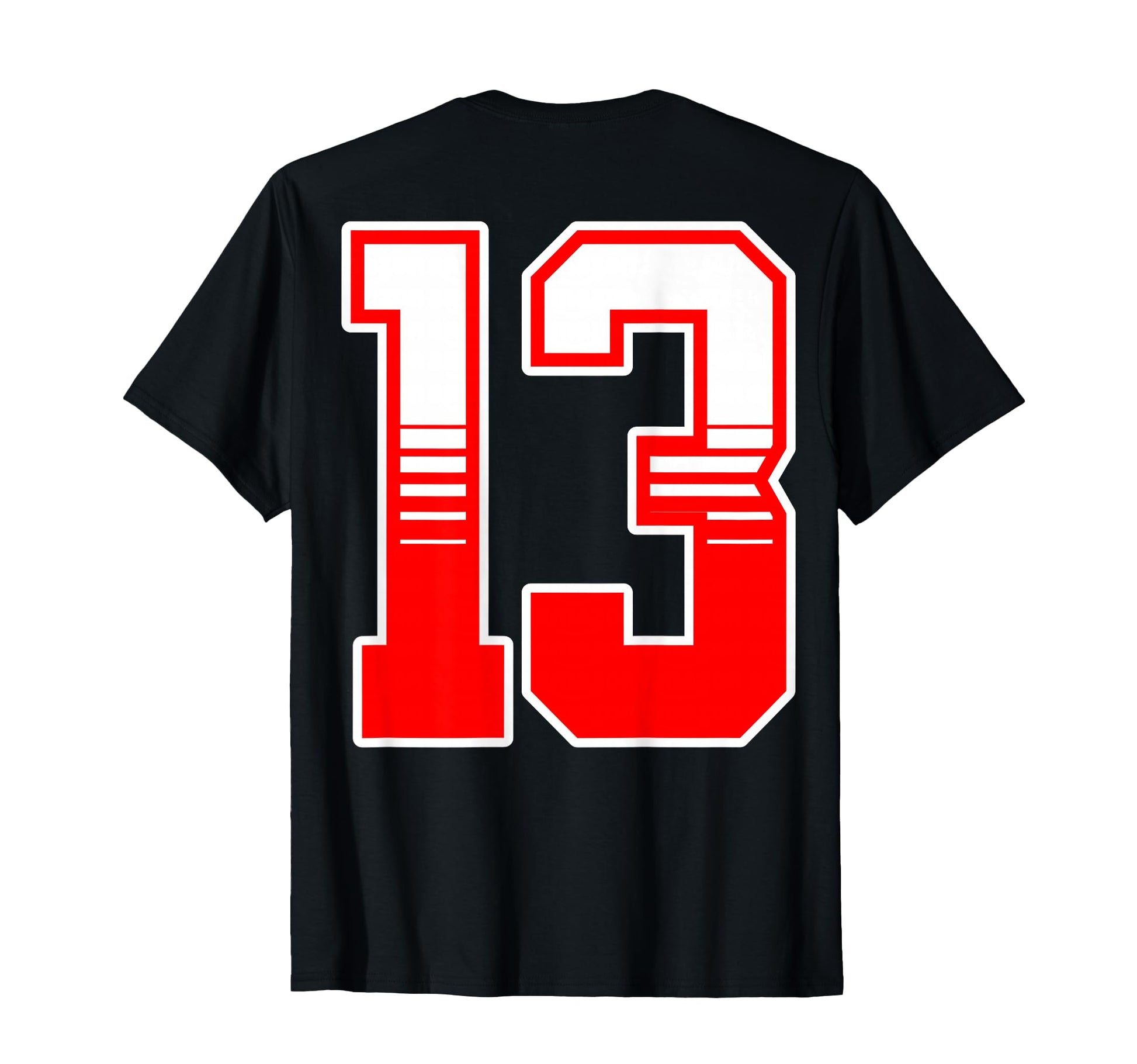 White Red Sport Team Number 13 T-Shirt - Trendy Graphic Unisex - T-Shirt, Sweatshirt, Hoodie