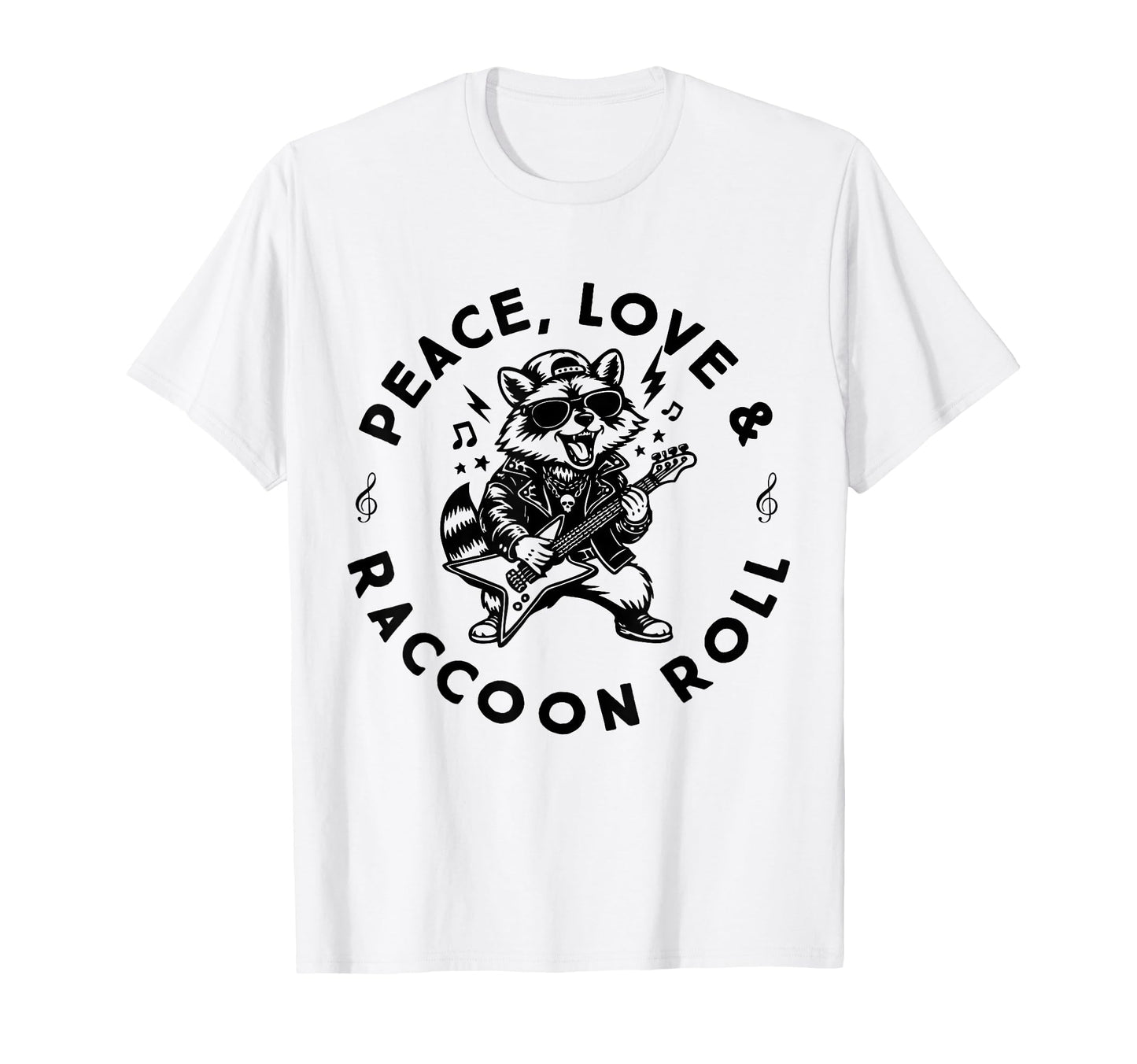 Raccoon Rock And Roll Music Raccoon T-Shirt - Novelty Apparel Unisex - T-Shirt, Sweatshirt, Hoodie